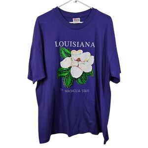 Vintage Hanes Size XL Shirt Louisiana Floral